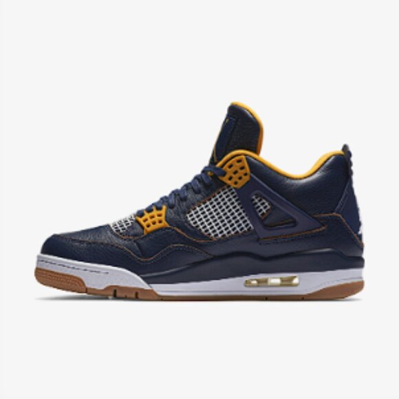 JORDAN Men's Air Jordan 4 Retro Athletic Sneaker Size US 10 in Mid Navy